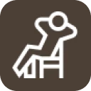 Simple image of person reclining