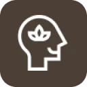 Mindfulness icon with lotus in head